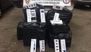 BİNLERCE PAKET KAÇAK SİGARA ELE GEÇİRİLDİ 