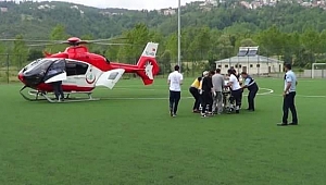 HELİKOPTER İLE HASTA NAKLİ GERÇEKLEŞTİRİLDİ 