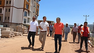 BAŞKAN BOZDAĞ TOKİ ÇALIŞMASINI YERİNDE İNCELEDİ 