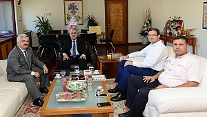 PTT BAŞMÜDÜRÜ KAPLAN, REKTÖR CAN’I ZİYARET ETTİ 