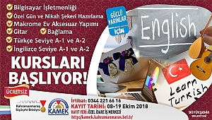 KAMEK’TEN KIŞ DÖNEMİ KURSLARI BAŞLIYOR 