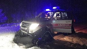 KAR PALETLİ AMBULANSLAR, KAR KIŞ DİNLEMİYOR 