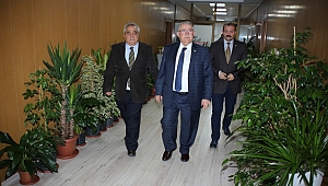 BAŞKAN MAHÇİÇEK'TEN, REKTÖR ÖZGÜL’E 'HAYIRLI OLSUN' ZİYARETİ 