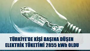  Kişi Başına Düşen Elektrik Tüketimi 2855 KWH Oldu 