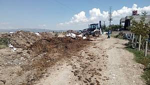 Belediye temizledi ve uyarı levhası astı 