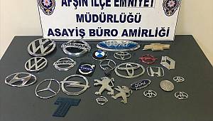 Afşin'de otomobil amblemleri çalan 2 şüpheli yakalandı 