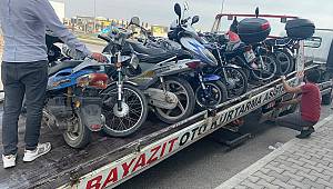 Çalıntı olduğu tespit edilen motosiklete el konuldu 