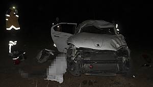 Göksun’da otomobil şarampole devrildi: 1 ölü, 1 yaralı