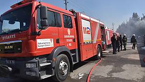 İplik ve örgü atölyesinde yangın 