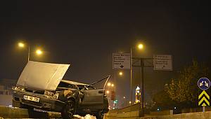 Kahramanmaraş'ta devrilen otomobilin sürücüsü ağır yaralandı 