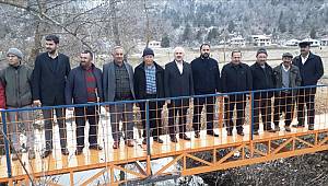 Andırın'daki yaya köprüsü yenilendi 