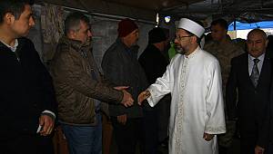 Diyanet İşleri Başkanı Erbaş'tan çığ şehidine taziye ziyareti 