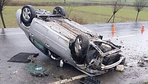 Kahramanmaraş'ta otomobil devrildi: 2 yaralı 