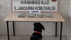 Kahramanmaraş'ta yolcu otobüsünde 2 kilogram esrar yakalandı 