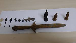 Kahramanmaraş'ta tarihi eser niteliğinde 14 obje ele geçirildi 