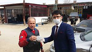Afşin Esnaf Odası, esnafa maske dağıttı 