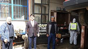 Afşin Esnaf Odasından iş yerlerine dezenfekte desteği 