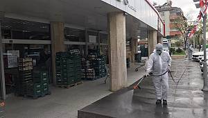 Bulvar ve Caddeler Dezenfekte Ediliyor 