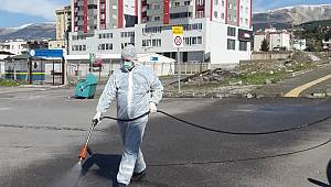 Cadde ve sokaklar dezenfekte ediliyor 