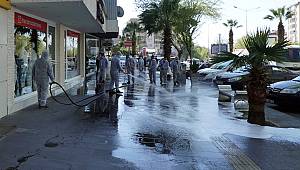 Cadde ve sokaklar dezenfekte ediliyor 