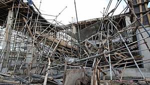 Kahramanmaraş'ta inşaat iskelesi çöktü: 1 ölü, 1 yaralı 