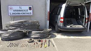 Kahramanmaraş'ta kablo çaldığı iddia edilen 3 kişi yakalandı 