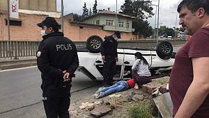 Kahramanmaraş'ta otomobil takla attı: 1 yaralı 