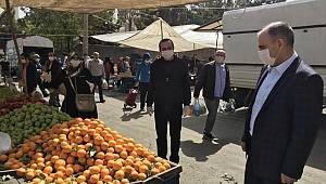 Vali Vahdettin Özkan, çarşı ve pazarda incelemede bulundu 