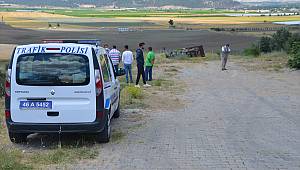 Kahramanmaraş'ta devrilen kum yüklü traktörün altında kalan sürücü öldü 