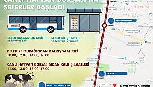 Canlı Hayvan Borsası’na otobüs seferleri başladı 