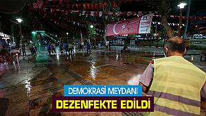 Demokrasi Meydanı dezenfekte edildi