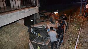 Kahramanmaraş'ta evin bahçesine devrilen otomobilin sürücüsü öldü 