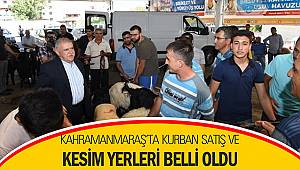 Kahramanmaraş’ta kurban satış ve kesim yerleri belli oldu