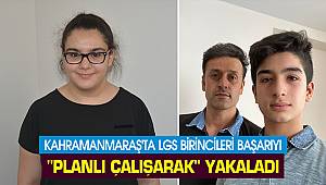 Kahramanmaraş'ta LGS birincileri başarıyı 