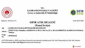 KMBB’ye Temel Seviye Sıfır Atık Belgesi 