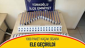 1000 paket kaçak sigara ele geçirildi