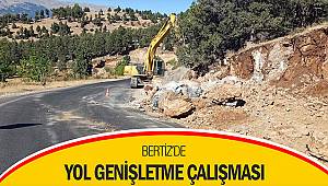 Bertiz’de yol genişletme çalışması