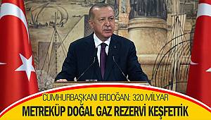 Cumhurbaşkanı Erdoğan: 320 milyar metreküp doğal gaz rezervi keşfettik