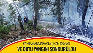 Kahramanmaraş'ta çıkan orman ve örtü yangını söndürüldü
