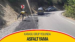 Karasu grup yolunda asfalt yama
