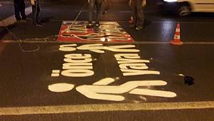 Yol çizgi çalışmaları hız kesmeden devam ediyor 