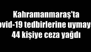 Kahramanmaraş'ta Kovid-19 tedbirlerine uymayan 44 kişiye ceza yağdı 