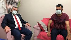 BBP Genel Başkan Yardımcısı Yardımcıoğlu, silahlı saldırıda yaralanan polisi ziyaret etti 