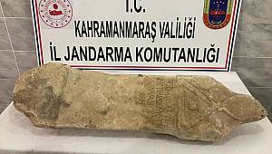 Kahramanmaraş'ta Roma dönemine ait mezar steli ele geçirildi 