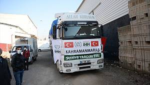 Kahramanmaraş'tan Suriye'ye 6 tır insani yardım malzemesi gönderildi 