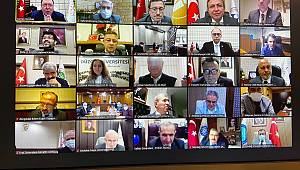 Rektör Can Çevrimiçi toplantıya katıldı 