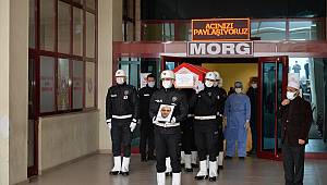 Tedavi gördüğü hastanede yaşamını yetiren polis memuru son yolculuğuna uğurlandı 