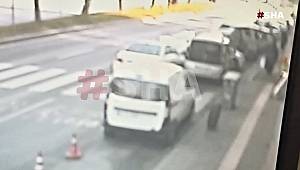 Halk otobüsünün tekeri mermi gibi fırladı