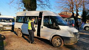 Andırın'da okul servislerinde Kovid-19 denetimi 