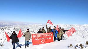 Gara şehitleri için Kayranlı Dağı’nın zirvesine tırmandılar 